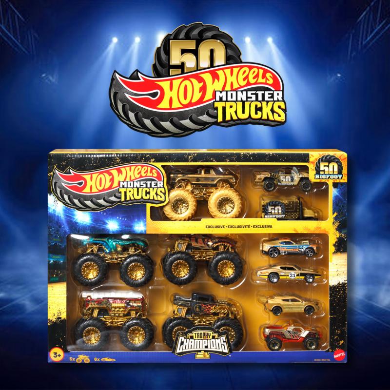Hot Wheels Car Monster Trucks - Hot Wheels Monster Trucks Trophy Champions