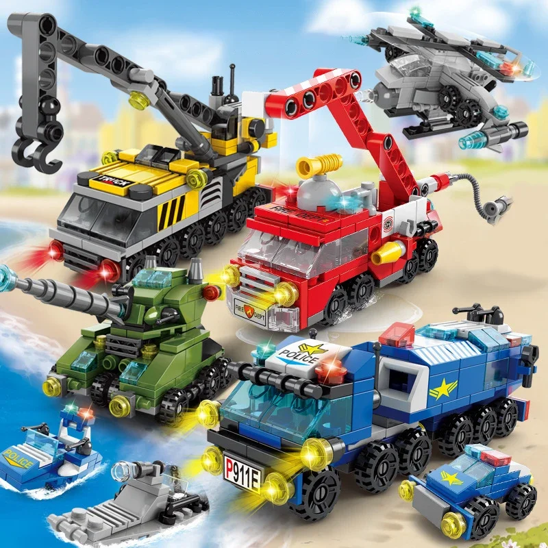Lego Set City - Blok bangunan mobil api kota untuk