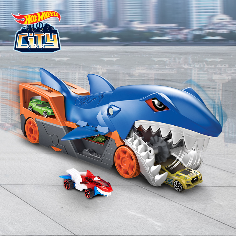 Set Kendaraan Angkutan Hiu Kel - Hot Wheels Car Track Sets ulasan dan harga