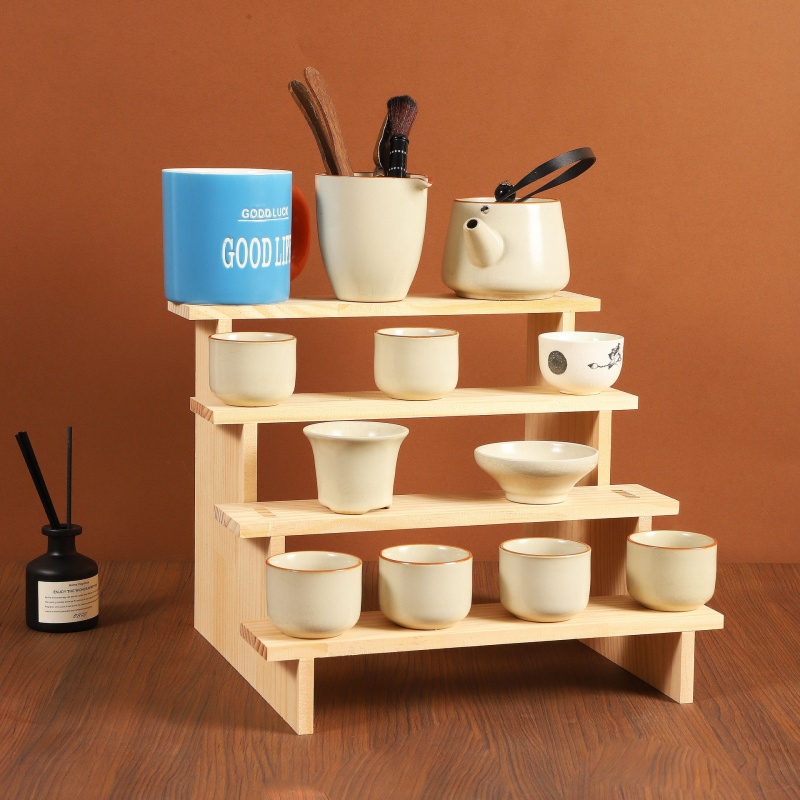 Rak Pajangan Kayu, Stand Pajan - Display Risers Set ulasan dan harga