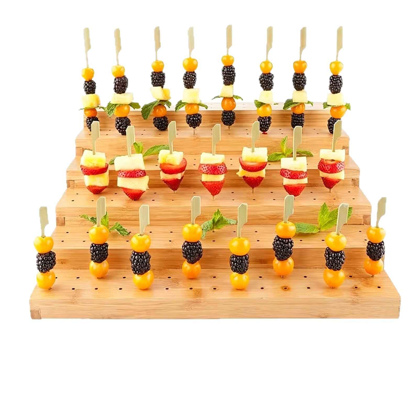 Rak Display Permen Kayu Portab - Display Risers Set ulasan dan harga
