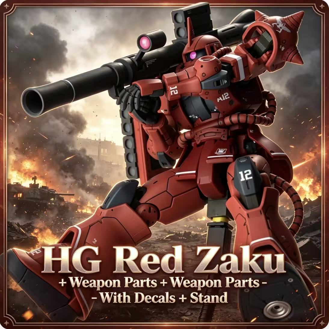 024HG Char's Custom Old Type R - Bandai Model Gundam Hg ulasan dan harga