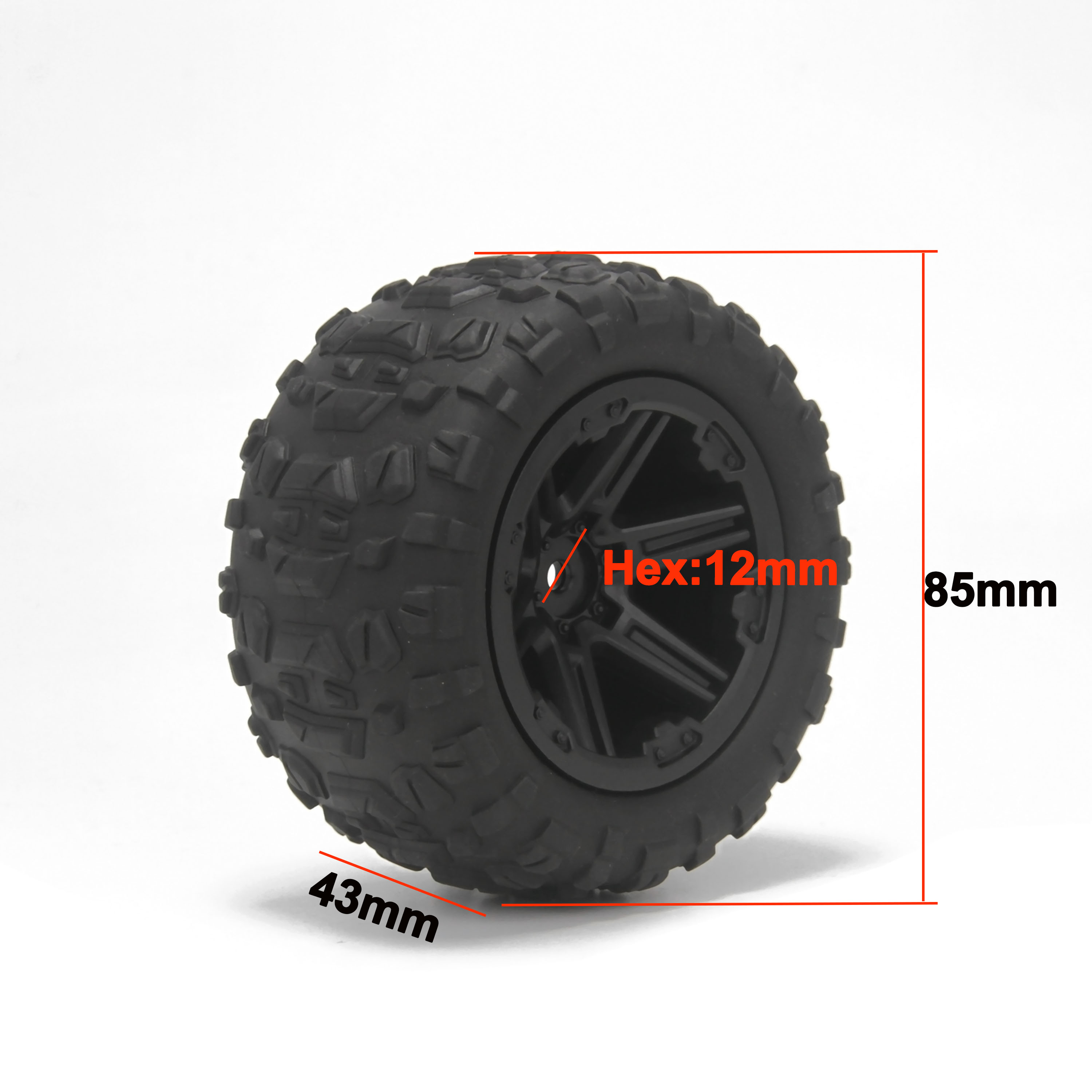 4PCS Ban Karet 85mm dengan Vel - Hot Wheels Car Monster Trucks ulasan dan harga